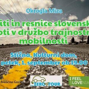 Vabimo na pogovor o “Mitih in resnicah slovenske poti v družbo trajnostne mobilnosti” v petek, 1.9. ob 19. uri v kulturnem domu v Stični