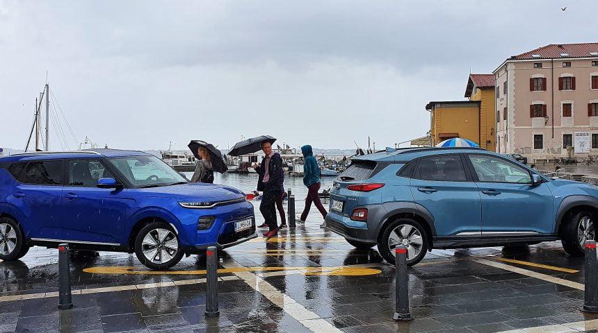 HYUNDAI Kona electric versus KIA eSoul electric