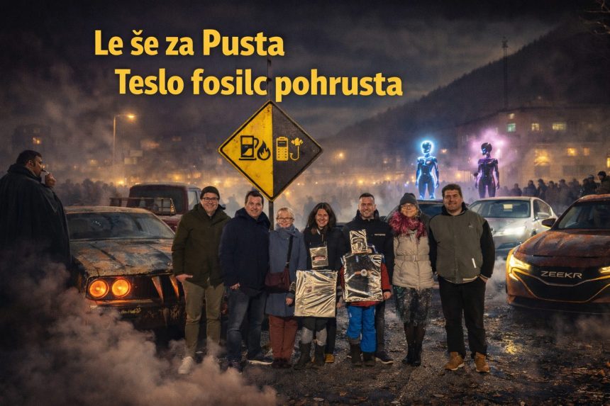 Le še za pusta teslo fosilc pohrusta