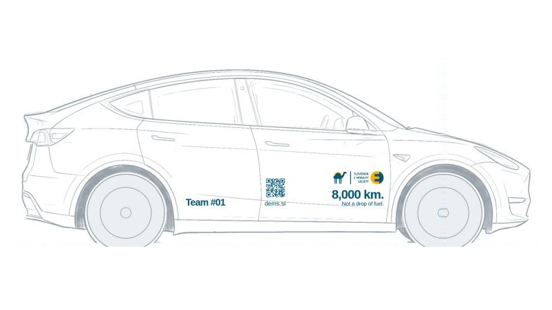 bela Tesla Model Y AWD